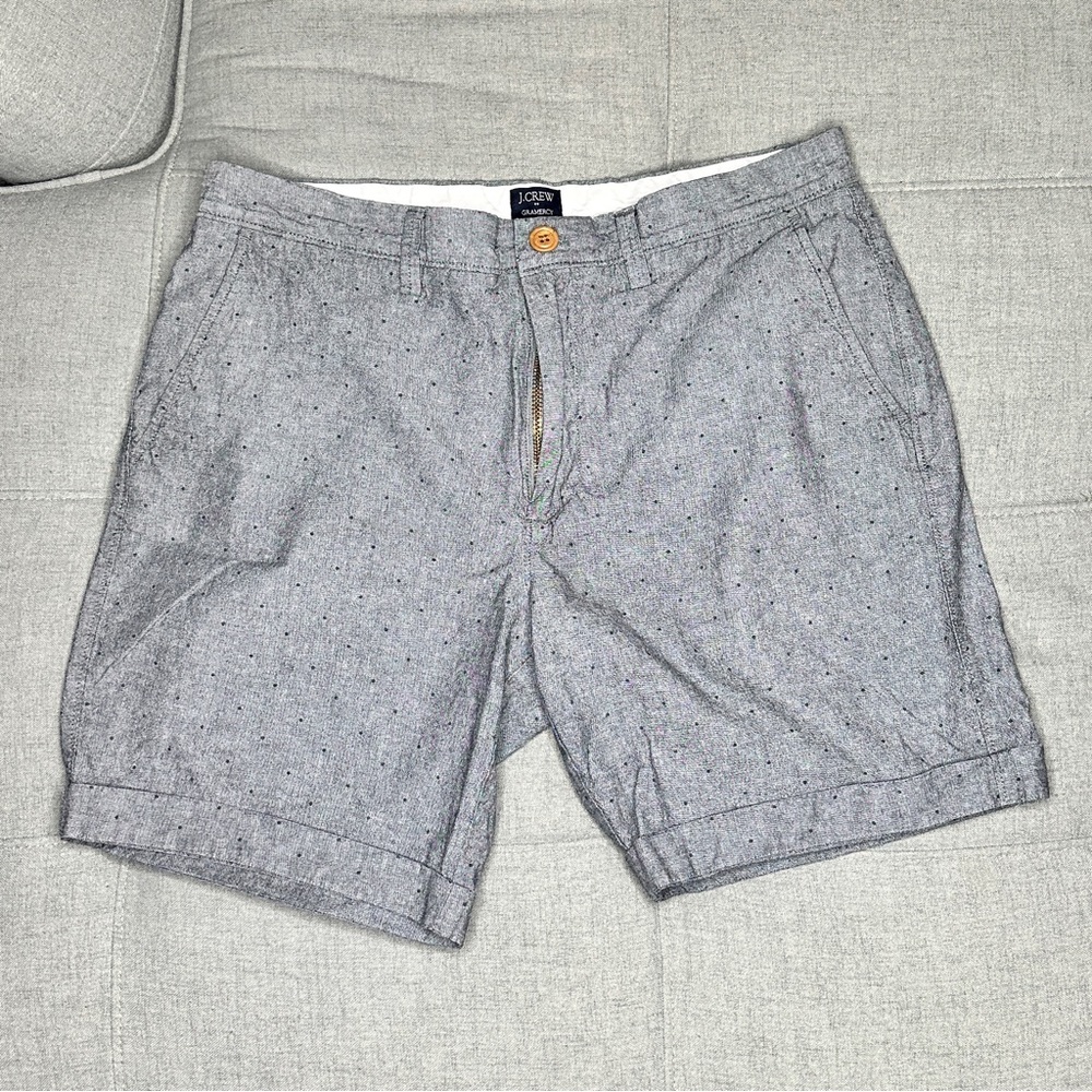 Gramercy Short - J. Crew - Grey with Navy dot